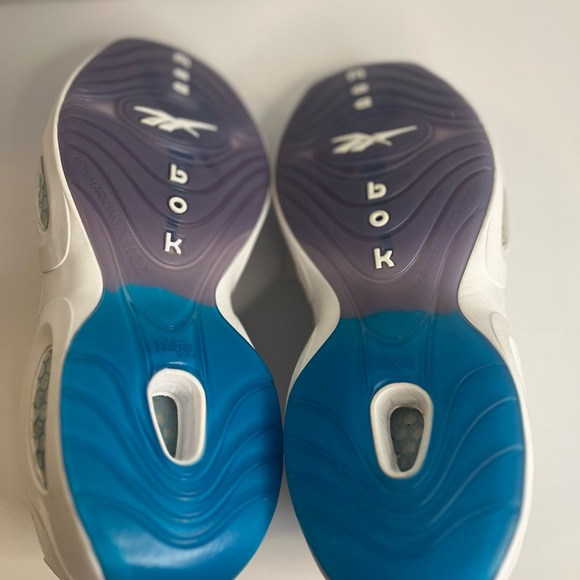 Reebok Men's Question Low Basketball Shoes GV7629 Radiant Aqua/Hyper Purple Sz12 - Picture 7 of 13